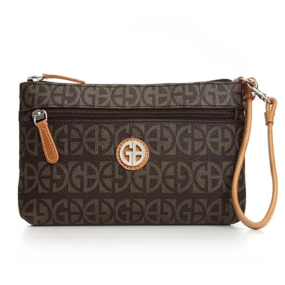 NWOT Gianni Bernini Block Signature Wristlet-Shoulder Bag